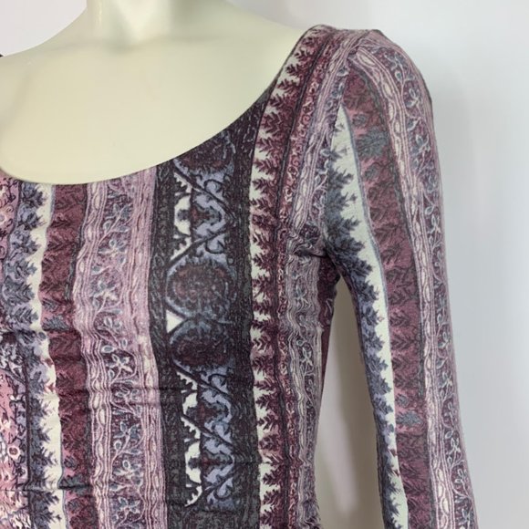 Free People Size XS Jasmine Ruched Cutout Scoop Neck Bodycon Mini Boho Dress - Picture 3 of 8